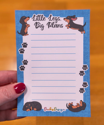 Little Legs, Big Plans Handmade Notepad