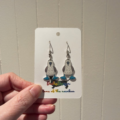 Blue Footed Booby Earrings