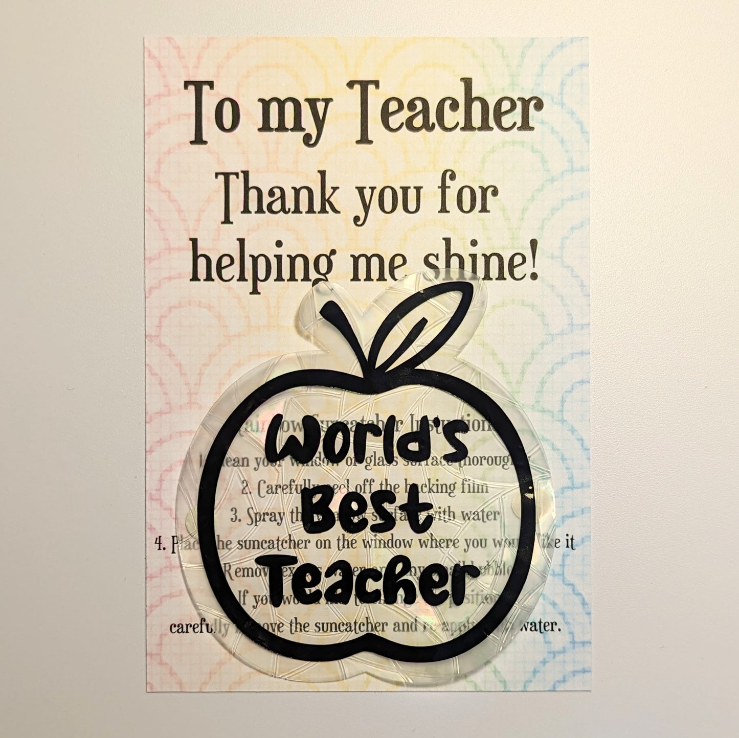 Teacher Gift Rainbow Suncatchers
