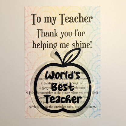 Teacher Gift Rainbow Suncatchers