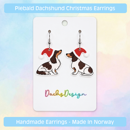 Dachshunds in Christmas Hats Earrings