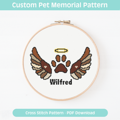 Custom/Personalised Dog Memorial Cross Stitch Pattern