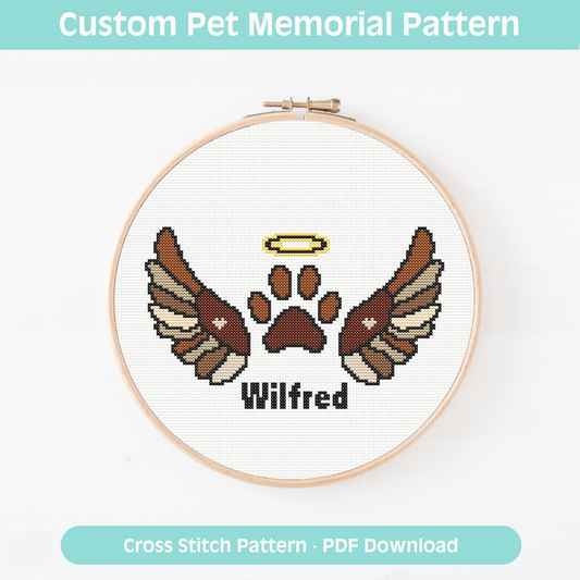 Custom/Personalised Dog Memorial Cross Stitch Pattern