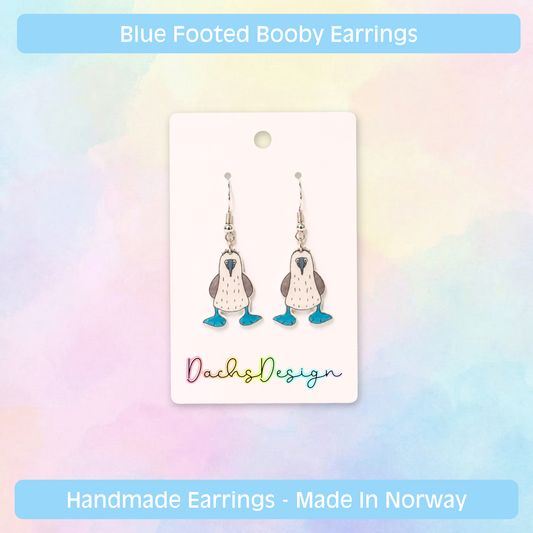 Blue Footed Booby Earrings