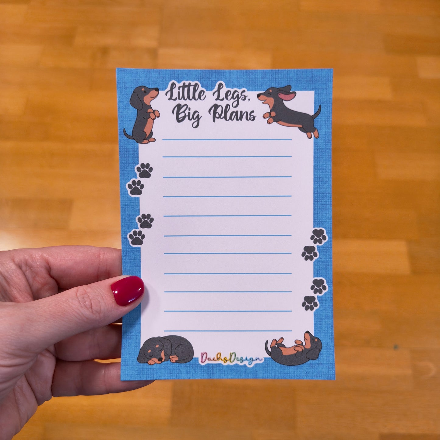 Little Legs, Big Plans Handmade Notepad