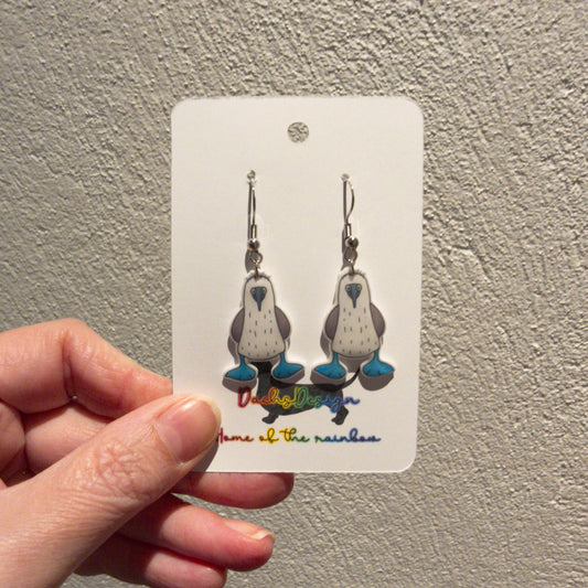 Blue Footed Booby Earrings