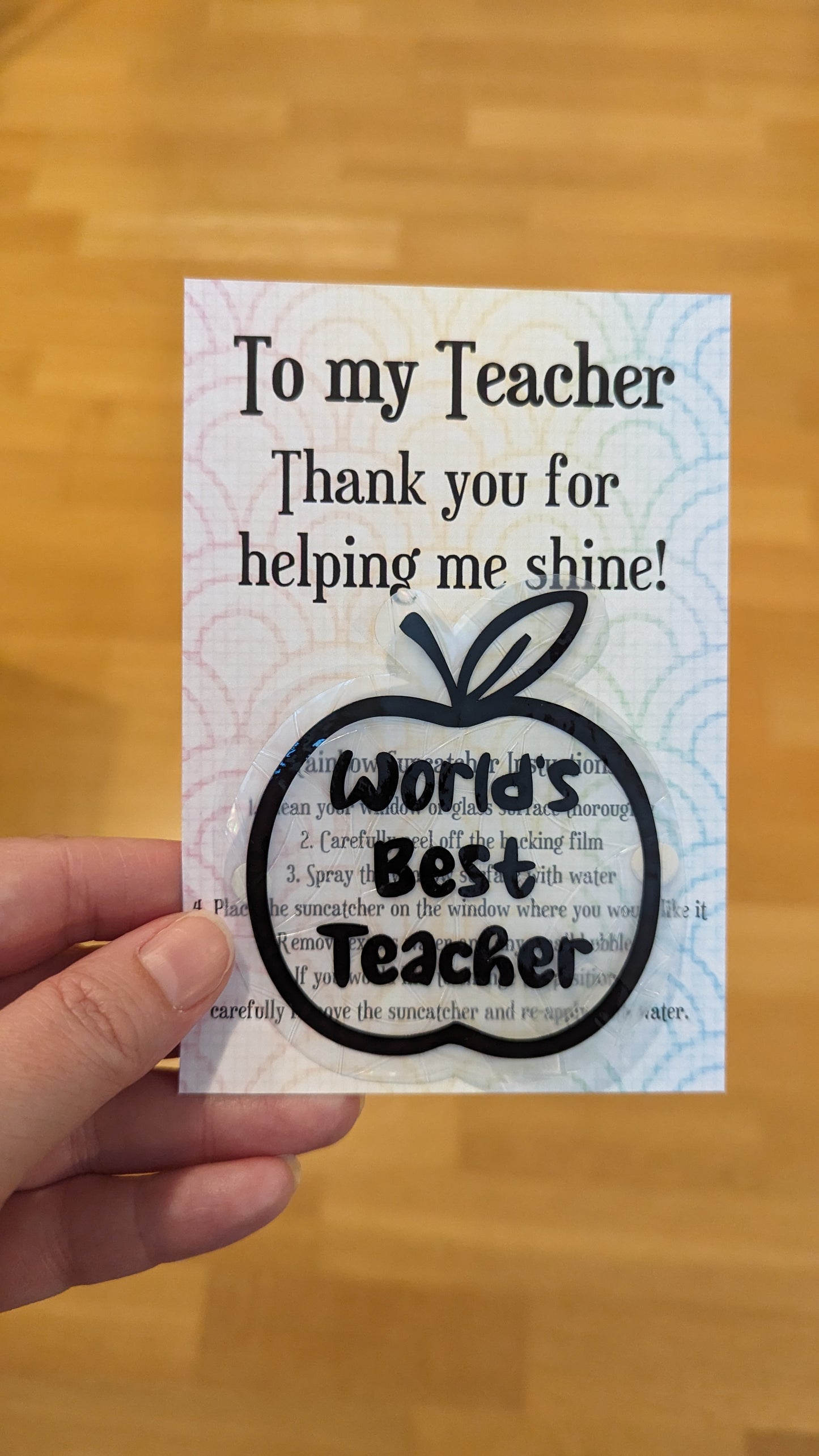 Teacher Gift Rainbow Suncatchers